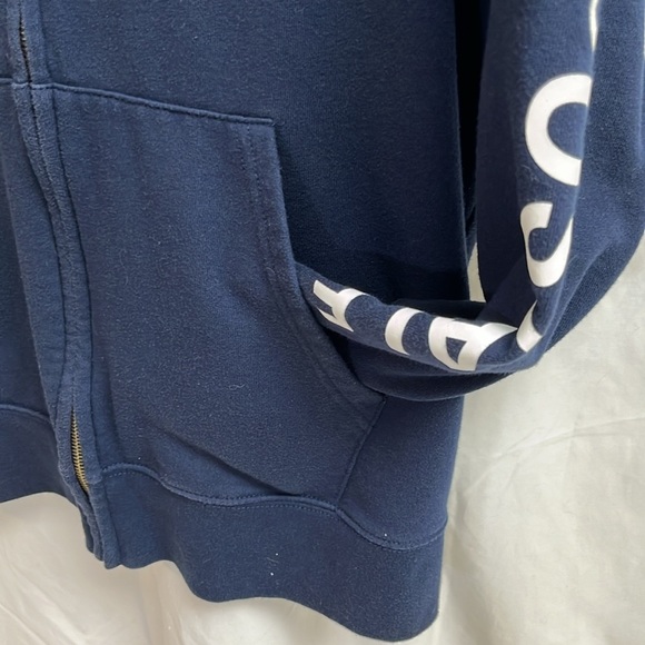 Aeropostale Navy Blue Zip-Up Hoodie Sweatshirt Women’s Large Aero NYC Logo - Picture 6 of 7